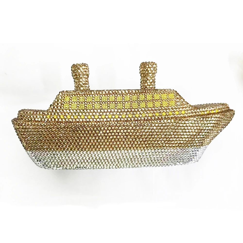 WHTUOHENG Boat Gold Diamond Wedding Bridal Crystal Evening Bags Women Party Dinner Clutch Purse Minaudiere Bag Rhinestone Purses - AliExpress Women's Handbags