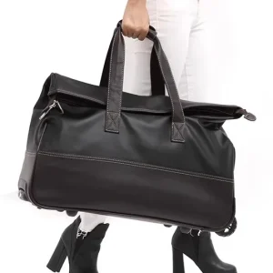 New Arrival Large Capaci Expandable Leather Handheld Travel Bag with Pull Rod for Men And Women Suitable for Travel - AliExpress Travel Bags