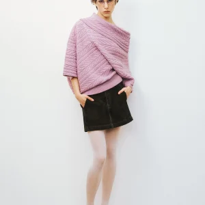 VERMO Free Form Knitted Sweater Versatile Casual Sle Asymmetrical Design oulder Bared Multiple Wearings Long Sve Wool ... - AliExpress Sweaters&Jumpers