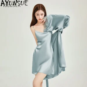 AYUNSUE 100% Mulberry Silk Pijama Feminino 16MM Silk 2026 Spring and Summer Sleepwear Robe Women's Pajamas Пижама Женская Халат - AliExpress Women's Sleep & Lounge