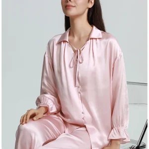 100% Mulberry Silk Autumn Winter Women PJS Long Sleeve Pants Pajamas Homewear Luxury Gift Loungewear 2 Piece Set Casual Pijamas - AliExpress Women's Sleep & Lounge