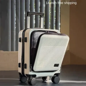 14-inch Compact Carry-On Luggage for Men and Women 16-inch Children's Front-Opening Expandable Trolley Travel Lockable Suitcase - AliExpress Luggage
