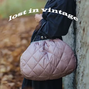 LOST IN VINTAG Powder Pink Purse Large Balls Kiss-lock Clutch Handbag Proudly Carried In Hand 43x40x13cm - AliExpress Women's Handbags