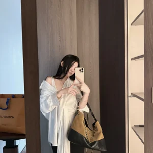Long Uneven Design Sunscreen irt Pleated Ruche Casual Sle Loose Fit Regular Sve Collar Pure Color Thin Material - AliExpress Shirts & Blouses