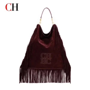 Fringe Suede Hobo Bag Women Wine Red Tassel Shoulder Tote Bag Luxury Designer Style Soft Leather Large Capacity Daily Handbag - AliExpress Women's Handbags