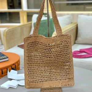 2026 New Straw Woven Bag Letter Hollow-Out Design Tote Bag Shoulder Handbag Women's Casual Versatile Shopping Bag - AliExpress Women's Handbags