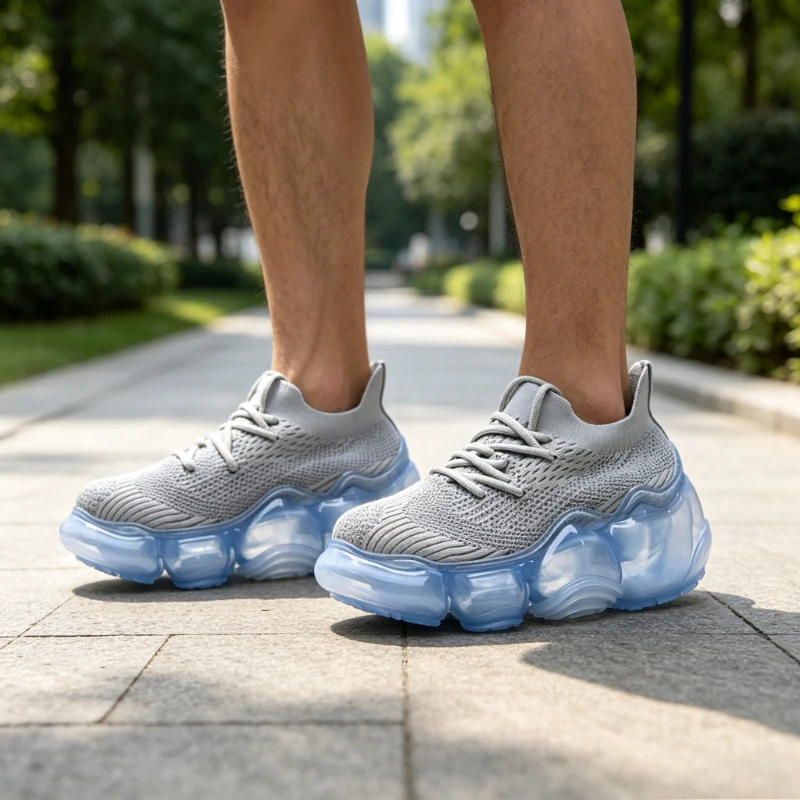Women's Cushion Running Shoes Breathable Knit Sneakers Thick Sole Lightweight Walking Athletic Shoes for Gym Jogging Casual Wear - AliExpress Sneakers