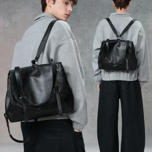 Free Spirit Vintage Leather Messenger Bag Multi-Functional Large Capacity Casual Backpack Single Shoulder Bag American Retro ... - AliExpress Women's Handbags