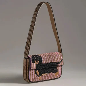 Dachshund Embroidered Beaded Clutch Bag Animal Pattern Fashion Mini Shoulder Handbag For Women - AliExpress Women's Handbags