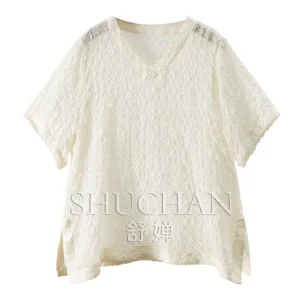 Thin Blouse Custom-woven Silk Bubble Crepe Temperament V-neck Short-sleeved Shirt 86L2  Tops Women 2026 - AliExpress Shirts & Blouses