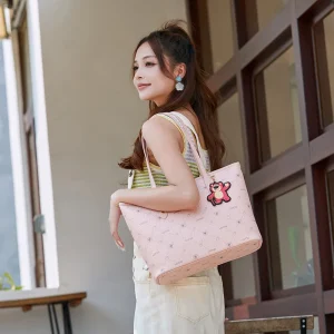 Genuine Disney Purses And Handbags Original Case Strawberry Bear Joint Tote Bag Women Sweet Large Capacity Shoulder Handbag 369 - AliExpress Women's Handbags