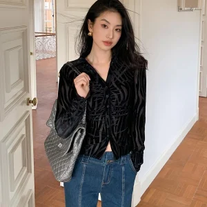 ALONE SAVOR Dragon Joy Light Thin Breathable Small Collar Zebra Patterned Floing irt French Sle Slim Fit Long Sve - AliExpress Shirts & Blouses
