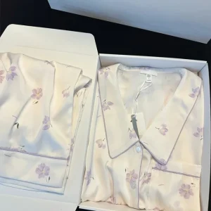 Women's Mulberry Silk Pajamas Gift Set Stylish Loungewear Spring Autumn Perfect Birthday Present Luxury Cozy Soft Loungewear XL - AliExpress Women's Sleep & Lounge