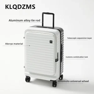 KLQDZMS Luggage Travel Bag 20 Inch Boarding Box Front Opening Trolley Case 24” 28“  ABS + PC Password Box Women's Suitcase - AliExpress Luggage