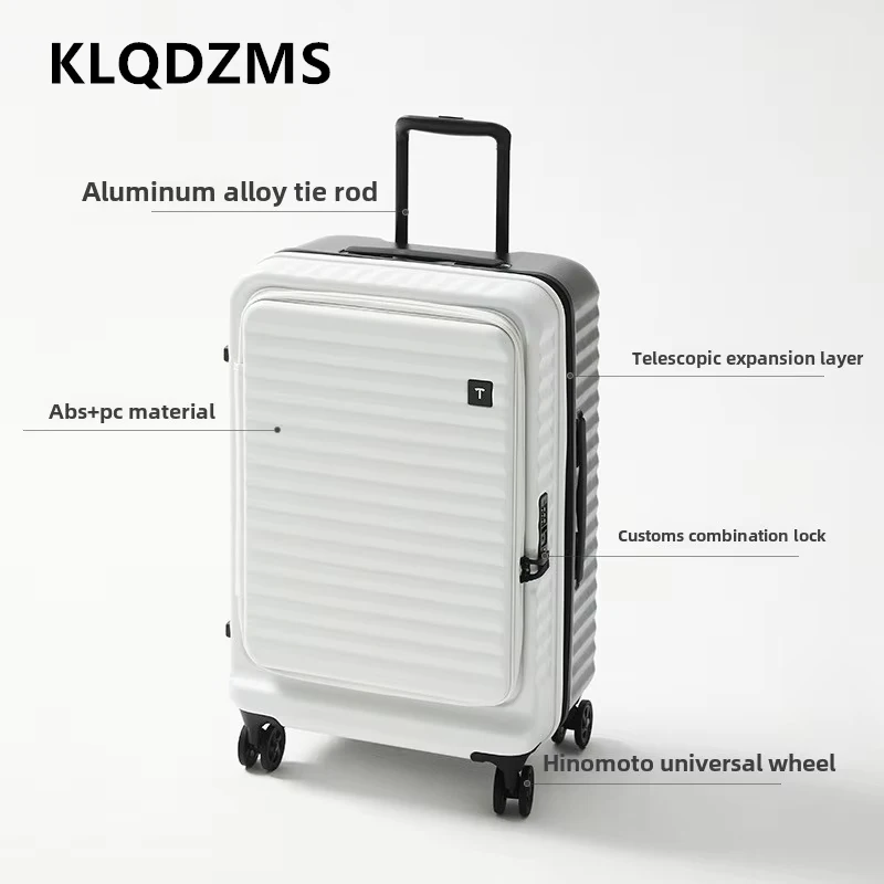 KLQDZMS Luggage Travel Bag 20 Inch Boarding Box Front Opening Trolley Case 24” 28“ ABS + PC Password Box Women's Suitcase - AliExpress Luggage