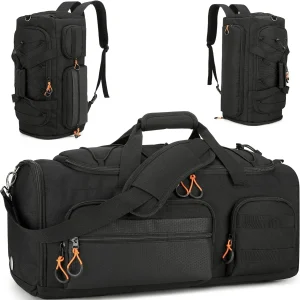 45L Gym Bag for Men, 3-in-1 Duffle Backpack with Shoe Compartment & Wet Pocket, Black - AliExpress Travel Bags
