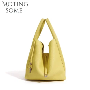 MOTINGSOME Luxury Genuine Leather Bucekt Bag Woman Minimalism Designer Handbag Fashionable Lady Shoulder Bags Messenger Tote - AliExpress Women's Handbags