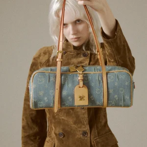 JACD Vintage Denim Underarm Women's Handbag 2026 New Autumn Winter Boston Bag Handheld Soft Leather Zipper Closure City Use - AliExpress Women's Handbags