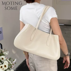 MOTINGSOME Fashionable Woman Luxury Designer Bags Smooth Leather Handbag 2026 New in Underam Bag Daily Tote Black Purse Satchel - AliExpress Women's Handbags