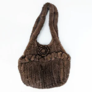 Real Mink Fur Knitting Handbag, Furry Fashion, Luxurious with Flower Classic 230827 - AliExpress Women's Handbags