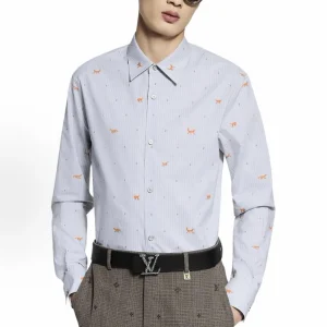 Adam Casual Style Long Sleeve Striped Cutwork Shirt for Women Spring 2026 Regular Fit Casual Wear Couple's Shirt Light Blue - AliExpress Shirts & Blouses