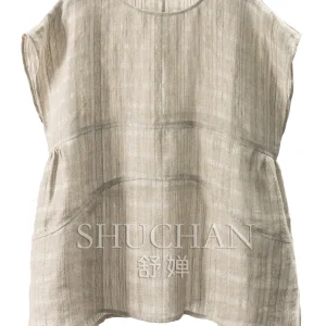 Loose Old Money Wind Blouse High-quality Casual Yarn-dyed Linen Pinch Pleated Bag Rotator Sleeve Shirt Women 46W0 - AliExpress Shirts & Blouses