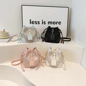 DHL30pcs Drawstring Bags Women PU Large Capacity Shoulder Bag - AliExpress Women's Handbags