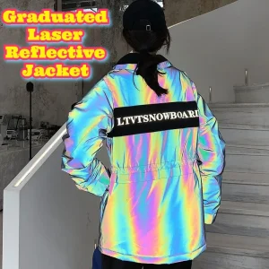 Ski Jacket Men Women Gradient Reflective Waterproof Winter Snowsports Thermal Insulated Breathable Slim Fit Windproof Coat New - AliExpress Functional Apparel