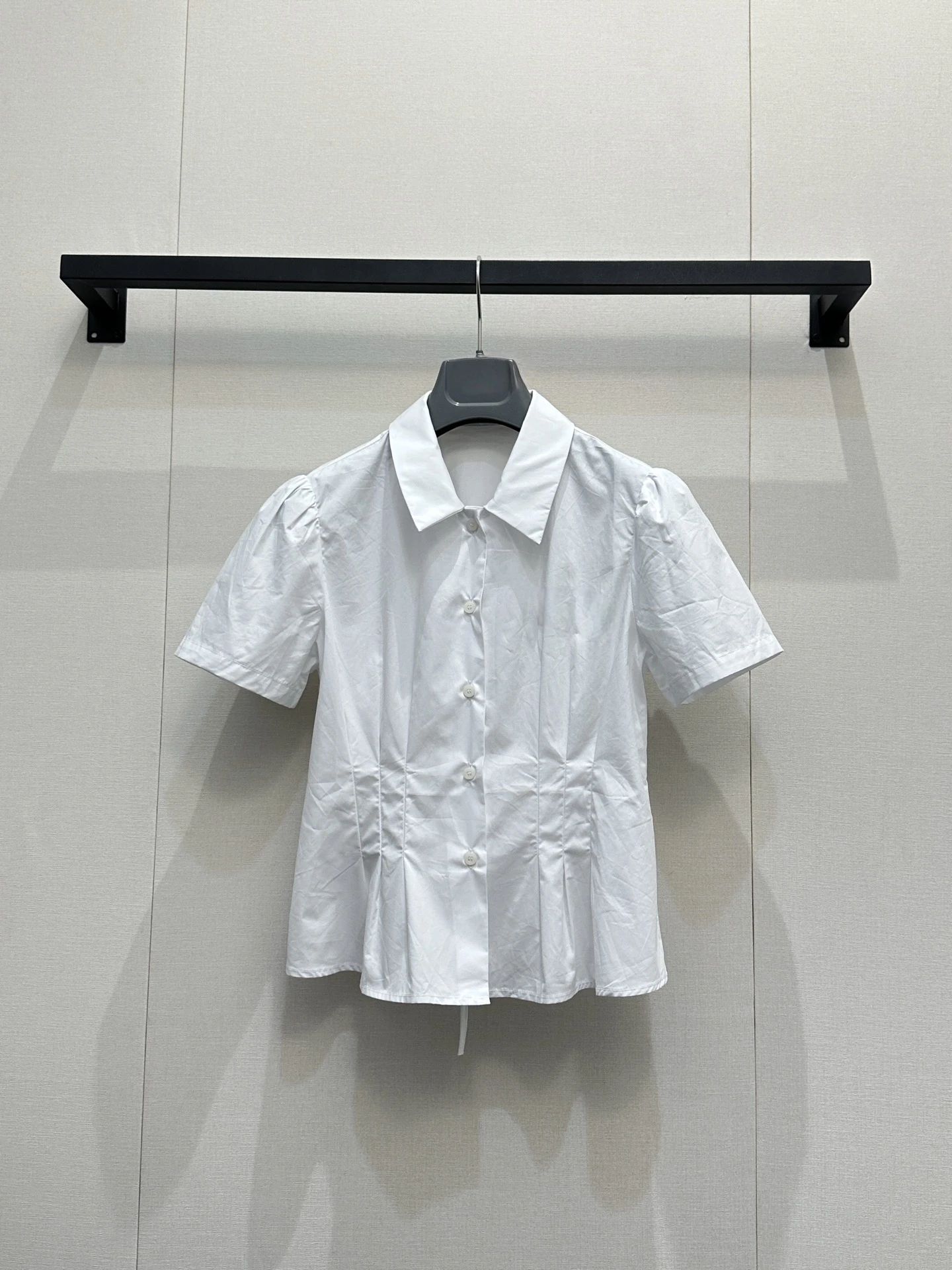 Slimming Short Sleeve Shirt Women's Fashionable Letter Logo Decoration Turn-down Collar Versatile Top Commute Style Pure Cotton - AliExpress Shirts & Blouses