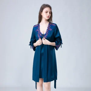 Wholesale Mulberry Silk Nightgown Women Long Lace Up Pajamas Robe Spring Summer Autumn Style XL Size Luxury Sleepwear XL Size - AliExpress Women's Sleep & Lounge