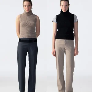 Silk Wool Camere Blend Svel Ribbed High Collar Vest e Vest Simple Sle Commute Faion Women's Knitted Sweater - AliExpress Sweaters&Jumpers