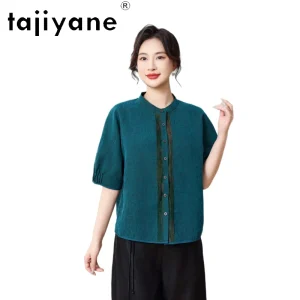 TAJIYANE 100% Mulberry Silk Blouse for Women Fashion Reversible Shirts Real Xiangyun Sha Summer Tops 2026 Woman Clothes блузка - AliExpress Shirts & Blouses