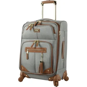 Lightweight Side-Zip Spinner Carry-On Bag, 50.8 cm, 21.5 inches, Gray, Durable for Men and Women - AliExpress Luggage