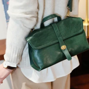 Vintage designer handmade cow leather women's handbag casual daily party luxury genuine leather female shoulder crossbody bag - AliExpress Women's Handbags