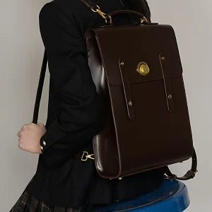 European And American Fashion British College Style Backpack, High-quality Top Layer Cowhide Vertical Square Backpacks For Women - AliExpress Women's Handbags