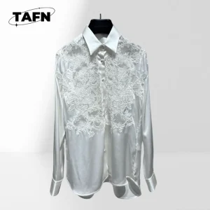 Ladies Polka Dot Shirt Loose Fit Long Sleeve Blouse Women's Button Down Shirt Color Block Casual Blouse AK0916 - AliExpress Shirts & Blouses