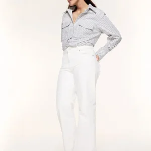 H&M Faionable Slim Fit Silk irt Spring Casual Sle Long Sve Striped Pattern Cotton 00% Women's Premium irt - AliExpress Shirts & Blouses
