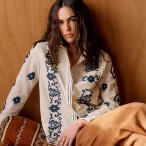 Retro Ethnic Sle Heavy Embroidery Stand Collar Long Sve Cotton Linen Blend Women's irt Breathable Comfortable Spring F... - AliExpress Shirts & Blouses
