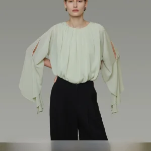 Unspoken Casual Loose Shoulder Bared Women's Shirt Autumn 2026 New Style Simple Commute Style Polyester Fiber Long Sleeve - AliExpress Shirts & Blouses