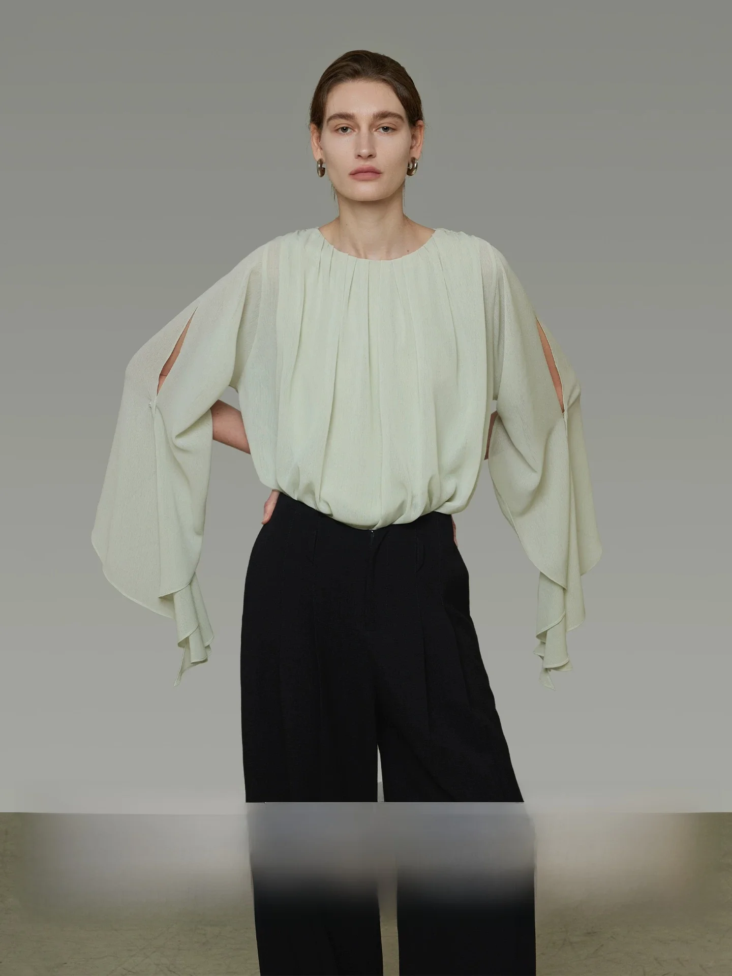 Unspoken Casual Loose Shoulder Bared Women's Shirt Autumn 2026 New Style Simple Commute Style Polyester Fiber Long Sleeve - AliExpress Shirts & Blouses