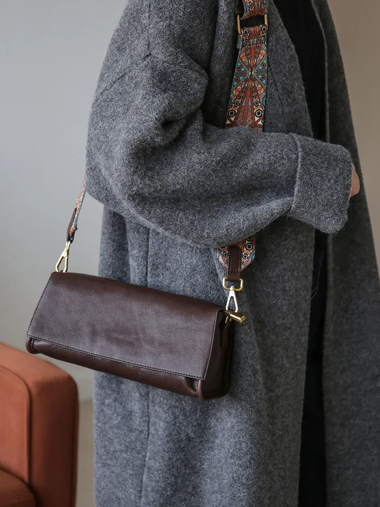 Simple casual vegetable tanned cowhide women's shoulder bag weekend shopping luxury soft genuine leather ladies crossbody bag - AliExpress Women's Handbags
