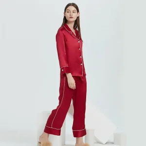 100% Mulberry Silk Pajama Sets For Women Casual Homewear Nightwear PJ 22MM Real Silk Sleepwear Pajamas Long Sleeve Trousers Suit - AliExpress Women's Sleep & Lounge