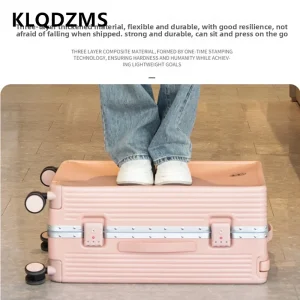 KLQDZMS 20"22"24"26Inch Aluminum Frame Suitcase Large Capacity Trolley Case PC Boarding Box Men's Password Box Women's Luggage - AliExpress Luggage