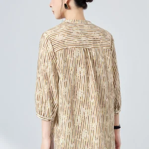 KMETRAM 16MM 100% Real Mulberry Silk Shirt Women Striped Floral Blouse V-Neck Loose Summer Tops for Woman Clothing 2026 рубашка - AliExpress Shirts & Blouses