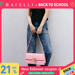 BAFELLI 2026 NEW WOMEN'S LUXURY BAGS CAT BRAND FASHION HANDBAG PINK LEATHER CLUTCH STYLISH EVENING CASUAL PURSE HIGH QUALITY - AliExpress Women's Handbags