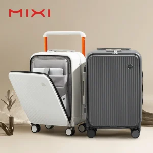 Mixi Front Laptop Pocket Suitcase Wide Handle Travel Suitcase Men 20''Carry-On Luggage Women PC Aluminum Frame Trolley Case 24'' - AliExpress Luggage