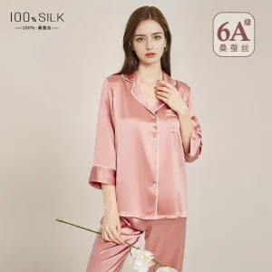 2025 Autumn Women's High-End 100% Silk Pajamas Set  2PCS Long Sleeved Pants Luxurious Heavy Silk Loungewear Comfortable Homewear - AliExpress Women's Sleep & Lounge