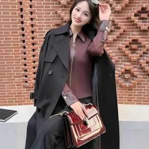 Mehi Private Collection Double Zipper Knitted Cardigan Women's Spring Autumn Slimming Flip Collar Top Casual Sle Long Sve - AliExpress Sweaters&Jumpers