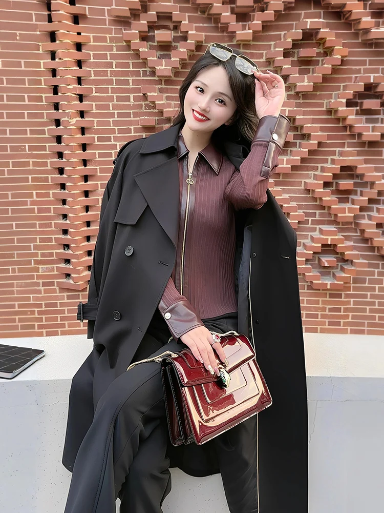 Mehi Private Collection Double Zipper Knitted Cardigan Women's Spring Autumn Slimming Flip Collar Top Casual Sle Long Sve - AliExpress Sweaters&Jumpers