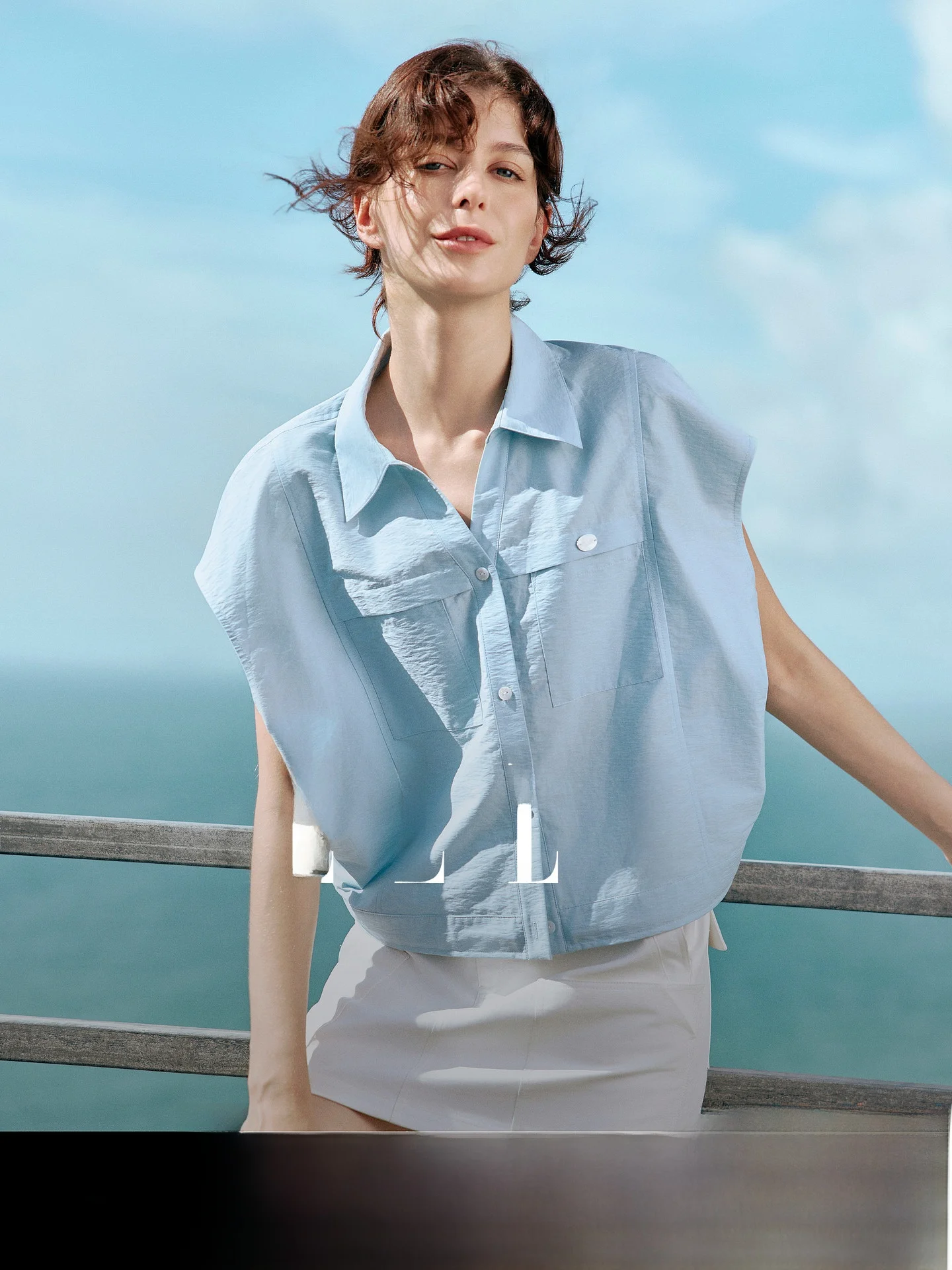 ELLE Texture Sensation Casual Sleeveless Workwear Style Shirt Women's Loose Fit Summer New Design Button up Cardigan - AliExpress Shirts & Blouses
